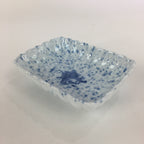 Japanese Porcelain Small Plate Vtg Rectangle Blue Sometsuke Plate Turban Shell P