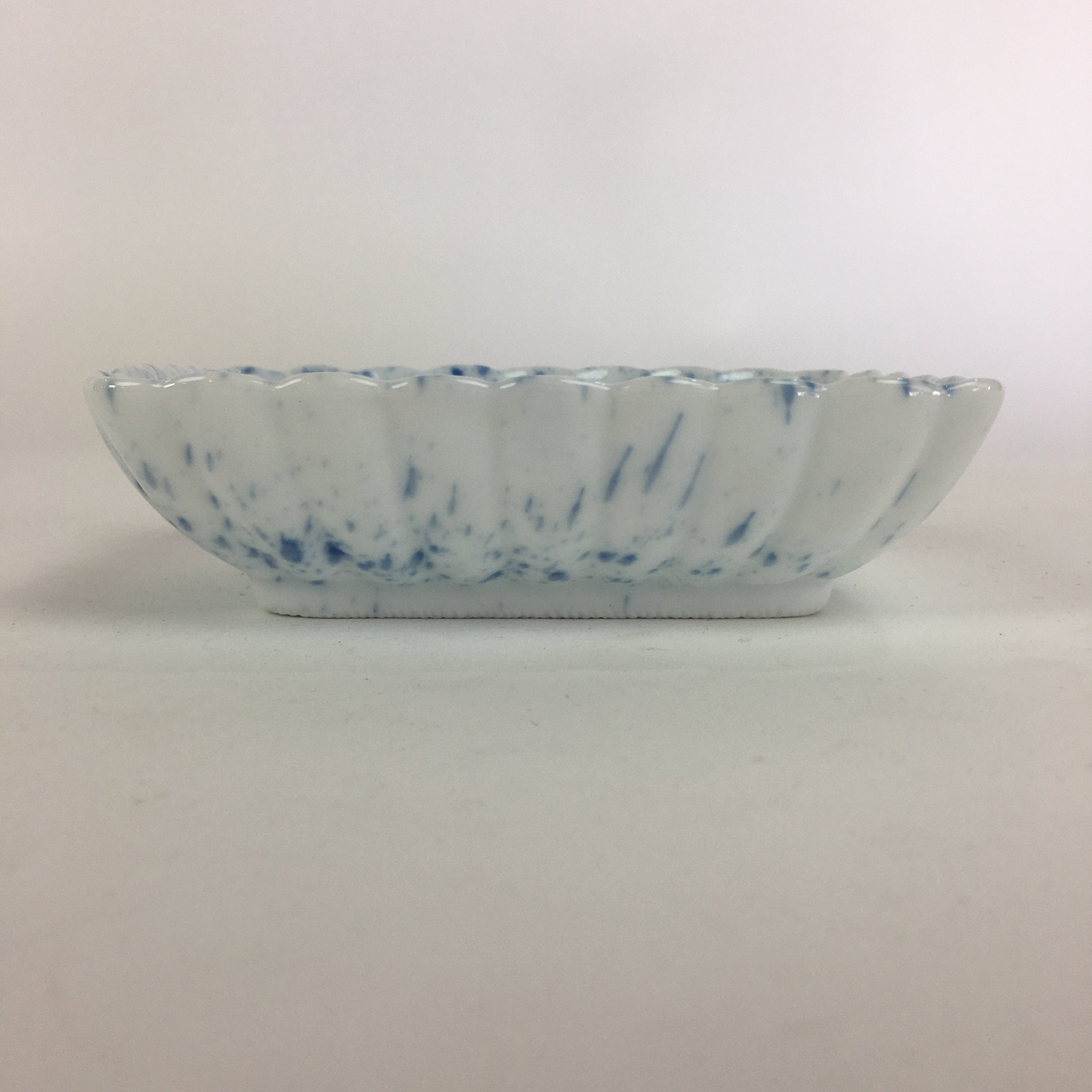Japanese Porcelain Small Plate Vtg Rectangle Blue Sometsuke Plate Turban Shell P