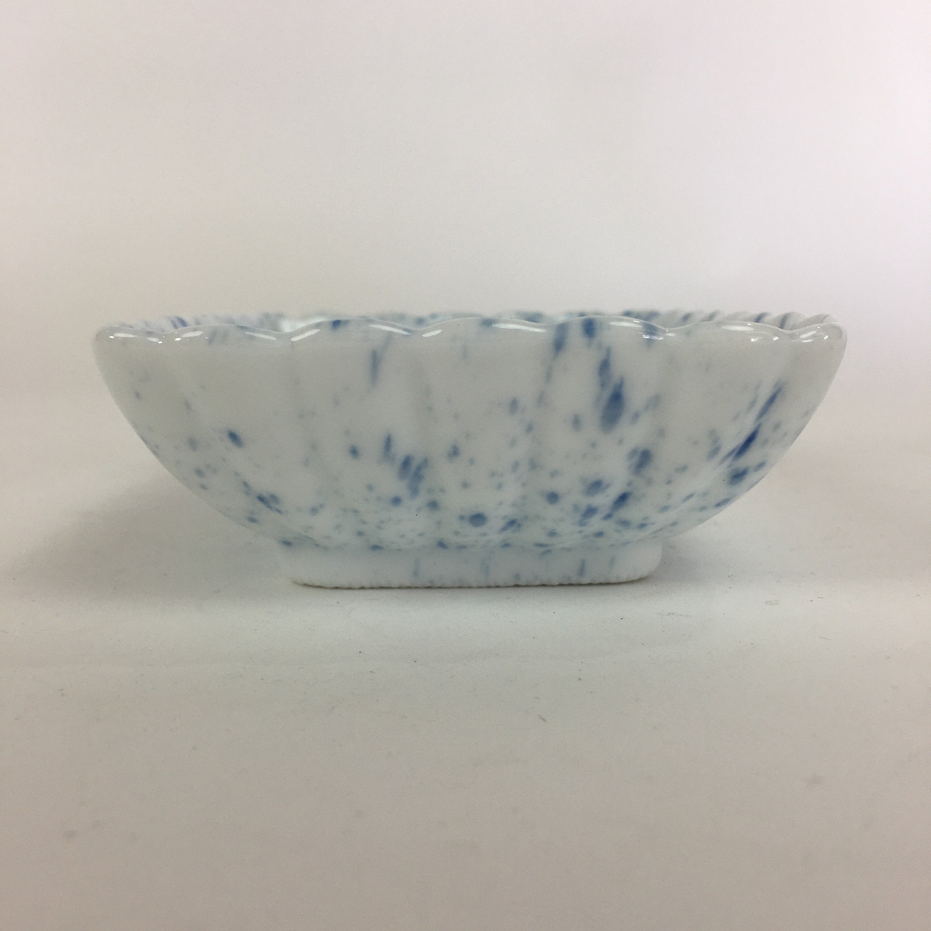 Japanese Porcelain Small Plate Vtg Rectangle Blue Sometsuke Plate Turban Shell P