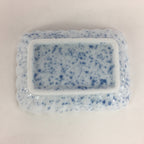 Japanese Porcelain Small Plate Vtg Rectangle Blue Sometsuke Plate Turban Shell P