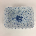 Japanese Porcelain Small Plate Vtg Rectangle Blue Sometsuke Plate Turban Shell P