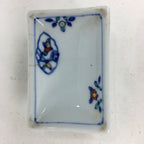 Japanese Porcelain Small Plate Vtg Rectangle Sometsuke Soy Sauce Plate PP643