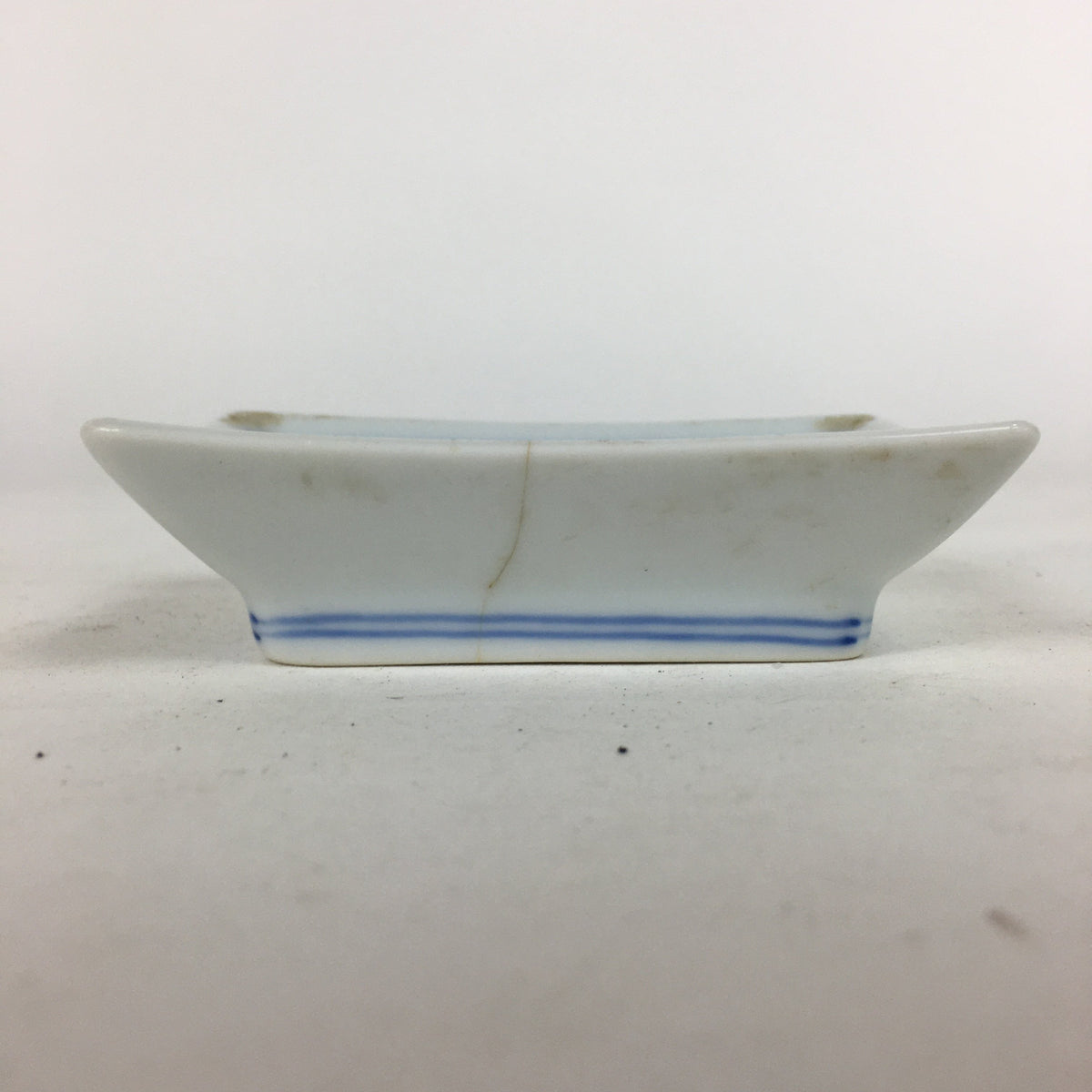 Japanese Porcelain Small Plate Vtg Rectangle Sometsuke Soy Sauce Plate PP643