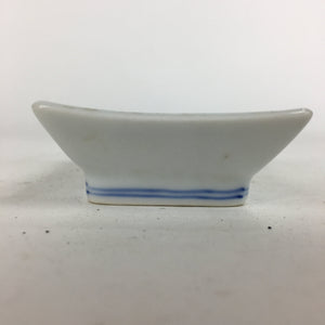 Japanese Porcelain Small Plate Vtg Rectangle Sometsuke Soy Sauce Plate PP643