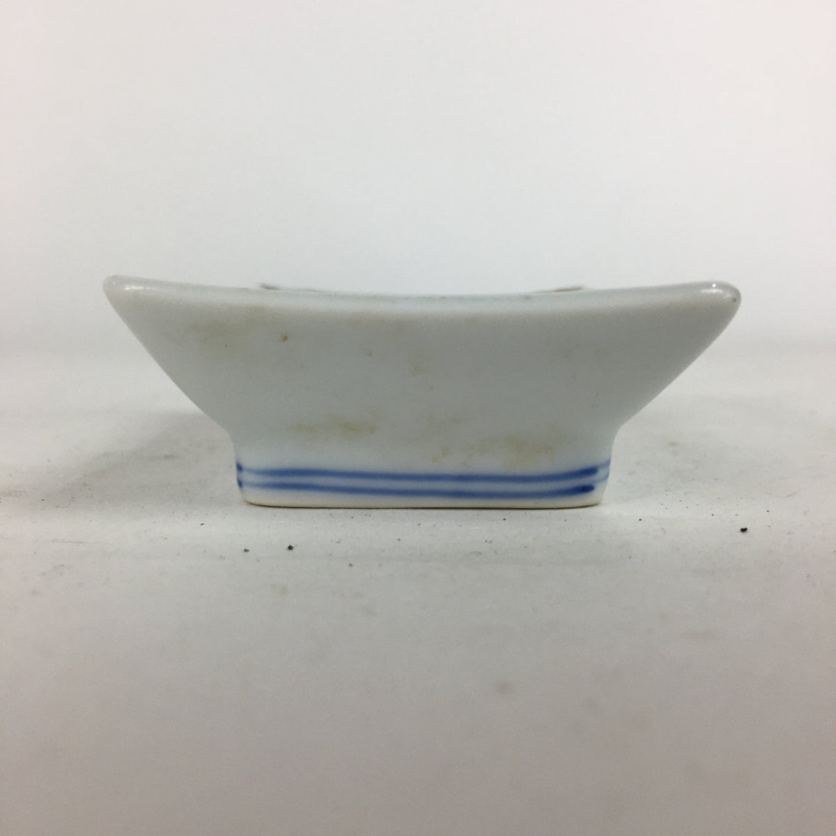 Japanese Porcelain Small Plate Vtg Rectangle Sometsuke Soy Sauce Plate PP643
