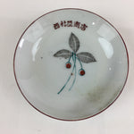 Japanese Porcelain Small Plate Vtg Red Fruit Plant Kozara White PY107