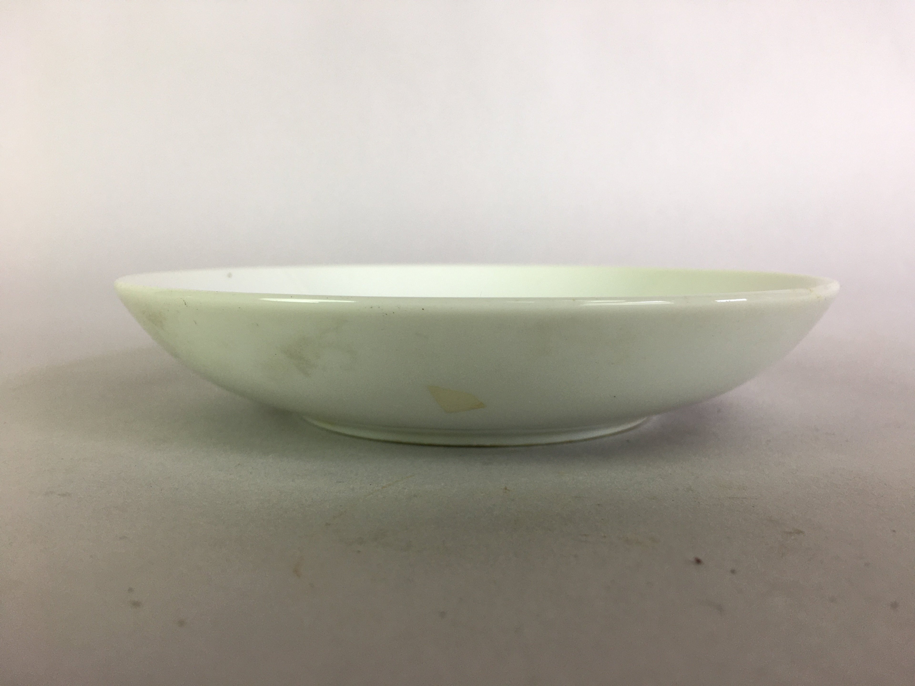 Japanese Porcelain Small Plate Vtg Round White Baby Bamboo Kozara PP482