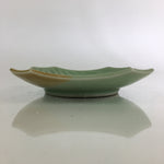 Japanese Porcelain Small Plate Vtg Small Leaf Pattern Green Kozara PY104