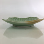 Japanese Porcelain Small Plate Vtg Small Leaf Pattern Green Kozara PY104