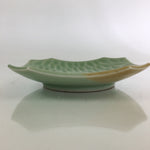 Japanese Porcelain Small Plate Vtg Small Leaf Pattern Green Kozara PY104