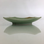 Japanese Porcelain Small Plate Vtg Small Leaf Pattern Green Kozara PY104