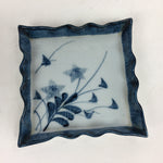 Japanese Porcelain Small Plate Vtg Square Shape Blue Sometsuke Kozara PP733