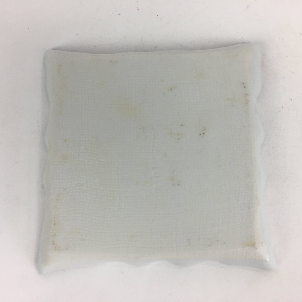 Japanese Porcelain Small Plate Vtg Square Shape Blue Sometsuke Kozara PP734