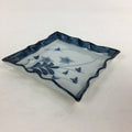 Japanese Porcelain Small Plate Vtg Square Shape Blue Sometsuke Kozara PP734
