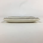 Japanese Porcelain Small Plate Vtg Square Shape White Flower Kozara PP775