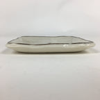 Japanese Porcelain Small Plate Vtg Square Shape White Flower Kozara PP775