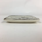 Japanese Porcelain Small Plate Vtg Square Shape White Flower Kozara PP775