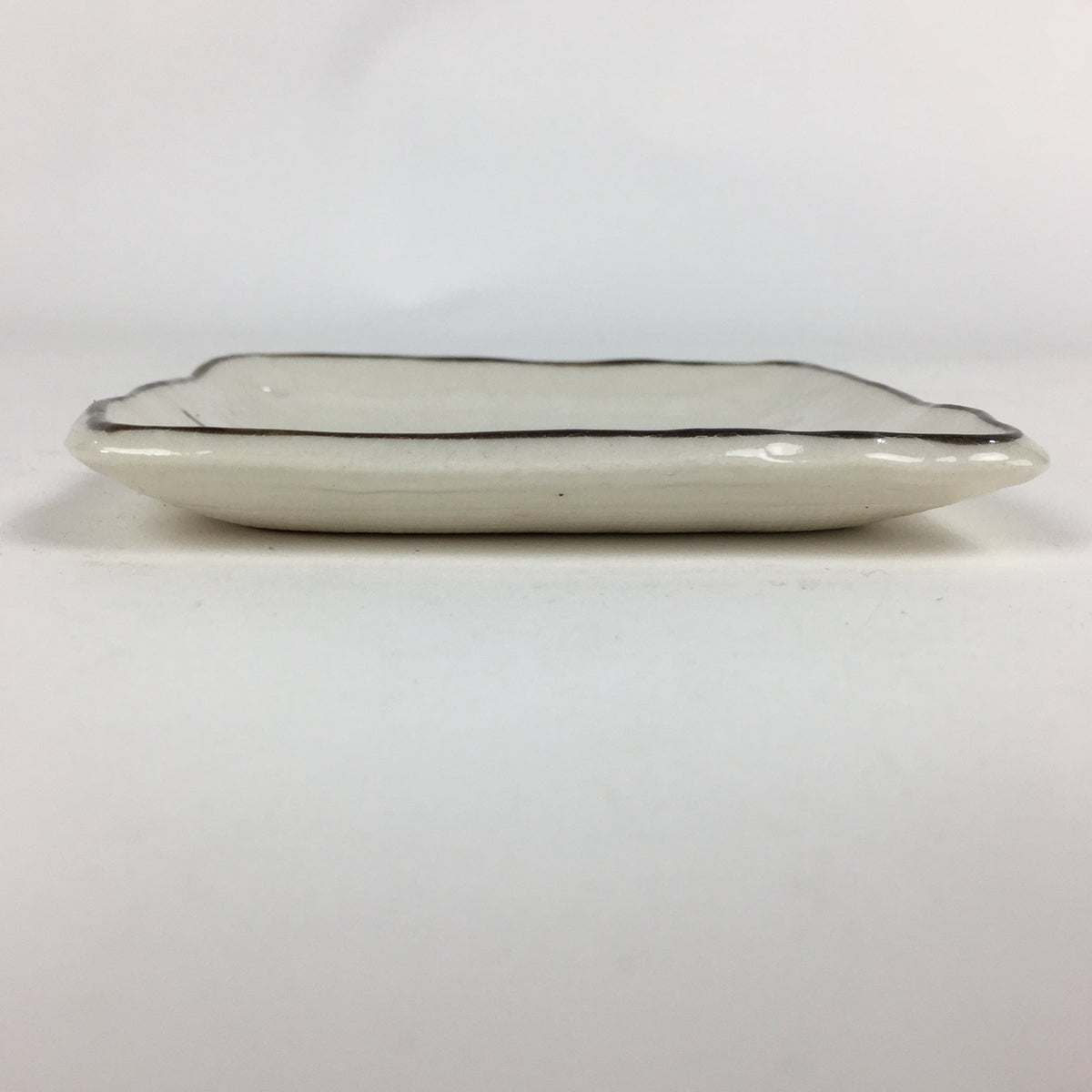 Japanese Porcelain Small Plate Vtg Square Shape White Flower Kozara PP776