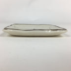 Japanese Porcelain Small Plate Vtg Square Shape White Flower Kozara PP776