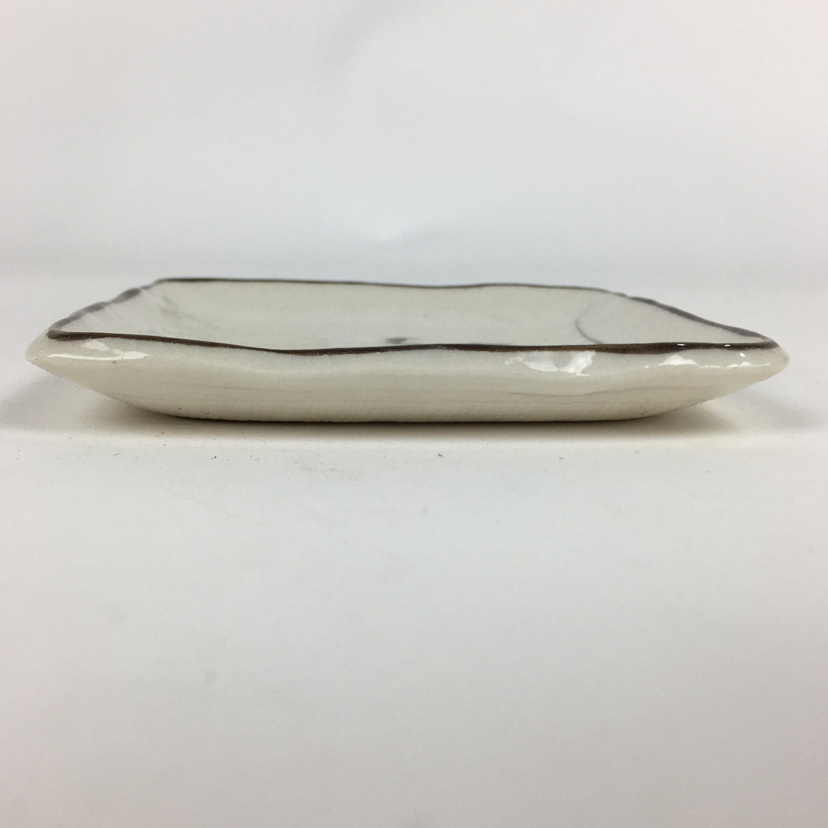 Japanese Porcelain Small Plate Vtg Square Shape White Flower Kozara PP776