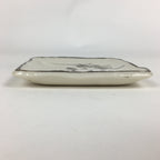 Japanese Porcelain Small Plate Vtg Square Shape White Flower Kozara PP776