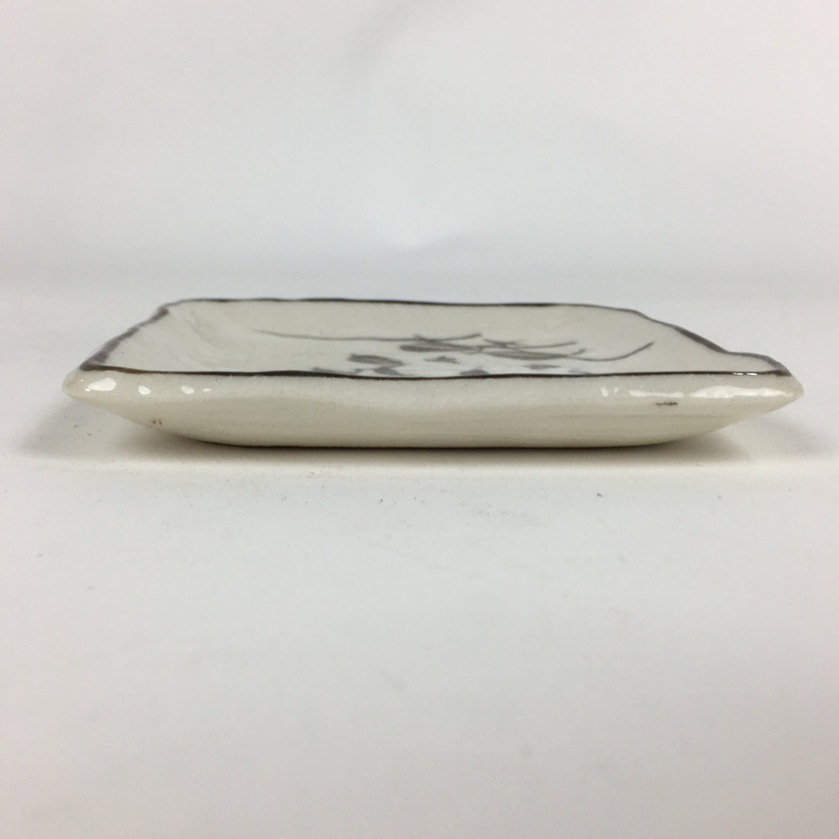 Japanese Porcelain Small Plate Vtg Square Shape White Flower Kozara PP776