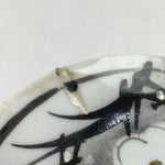 Japanese Porcelain Small Plate Vtg White Plum Blossom Hand Drawn Picture PY32