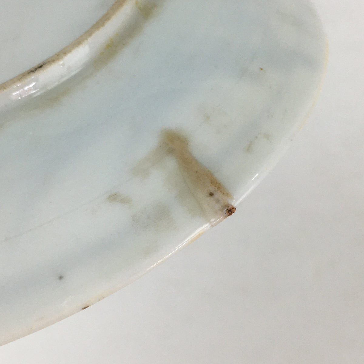 Japanese Porcelain Small Plate Vtg White Plum Blossom Hand Drawn Picture PY32