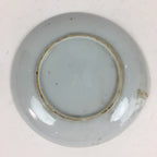 Japanese Porcelain Small Plate Vtg White Plum Blossom Hand Drawn Picture PY32