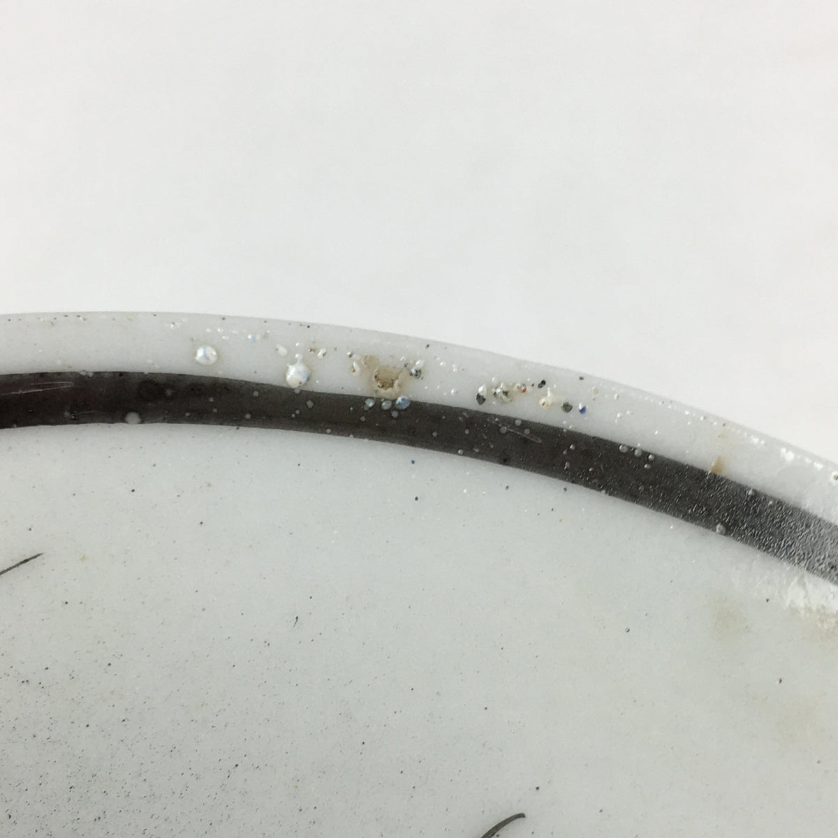 Japanese Porcelain Small Plate Vtg White Plum Blossom Hand Drawn Picture PY33