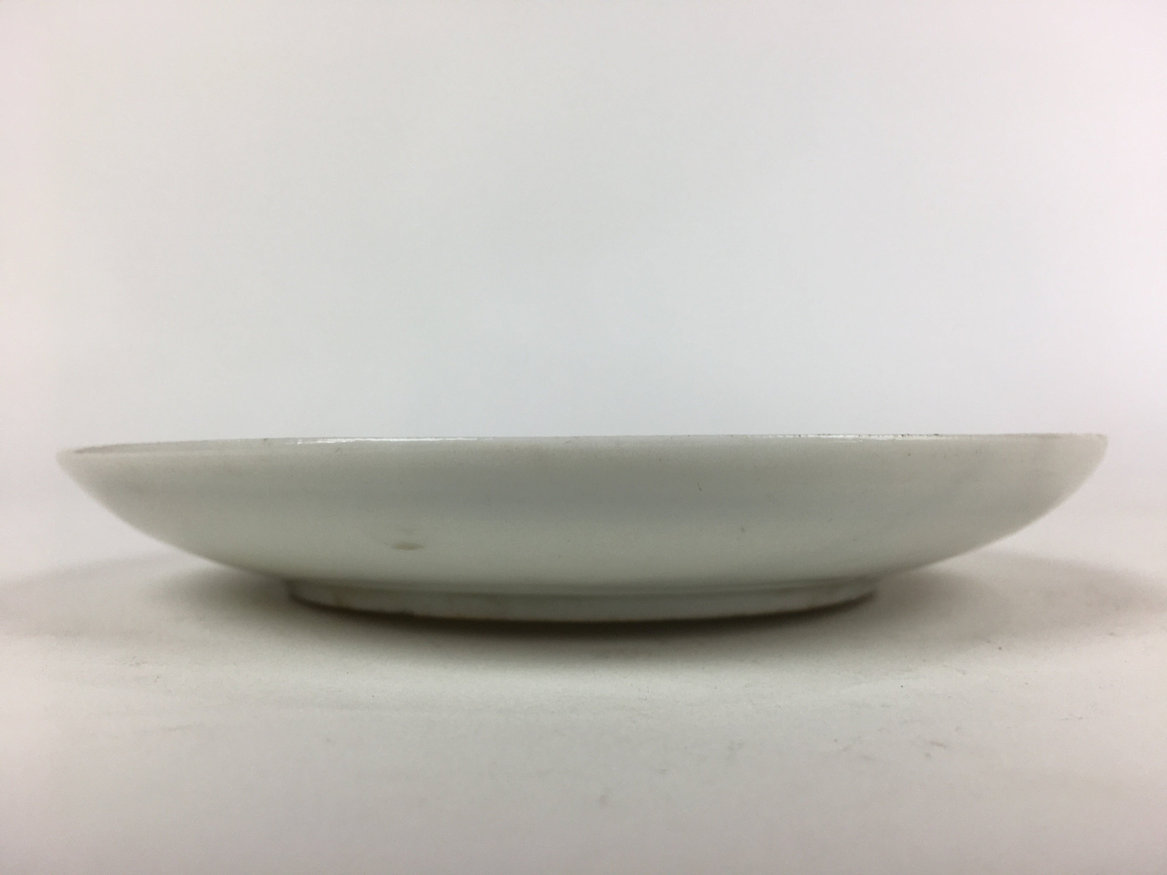 Japanese Porcelain Small Plate Vtg White Plum Blossom Hand Drawn Picture PY34