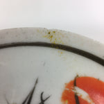 Japanese Porcelain Small Plate Vtg White Plum Blossom Hand Drawn Picture PY34