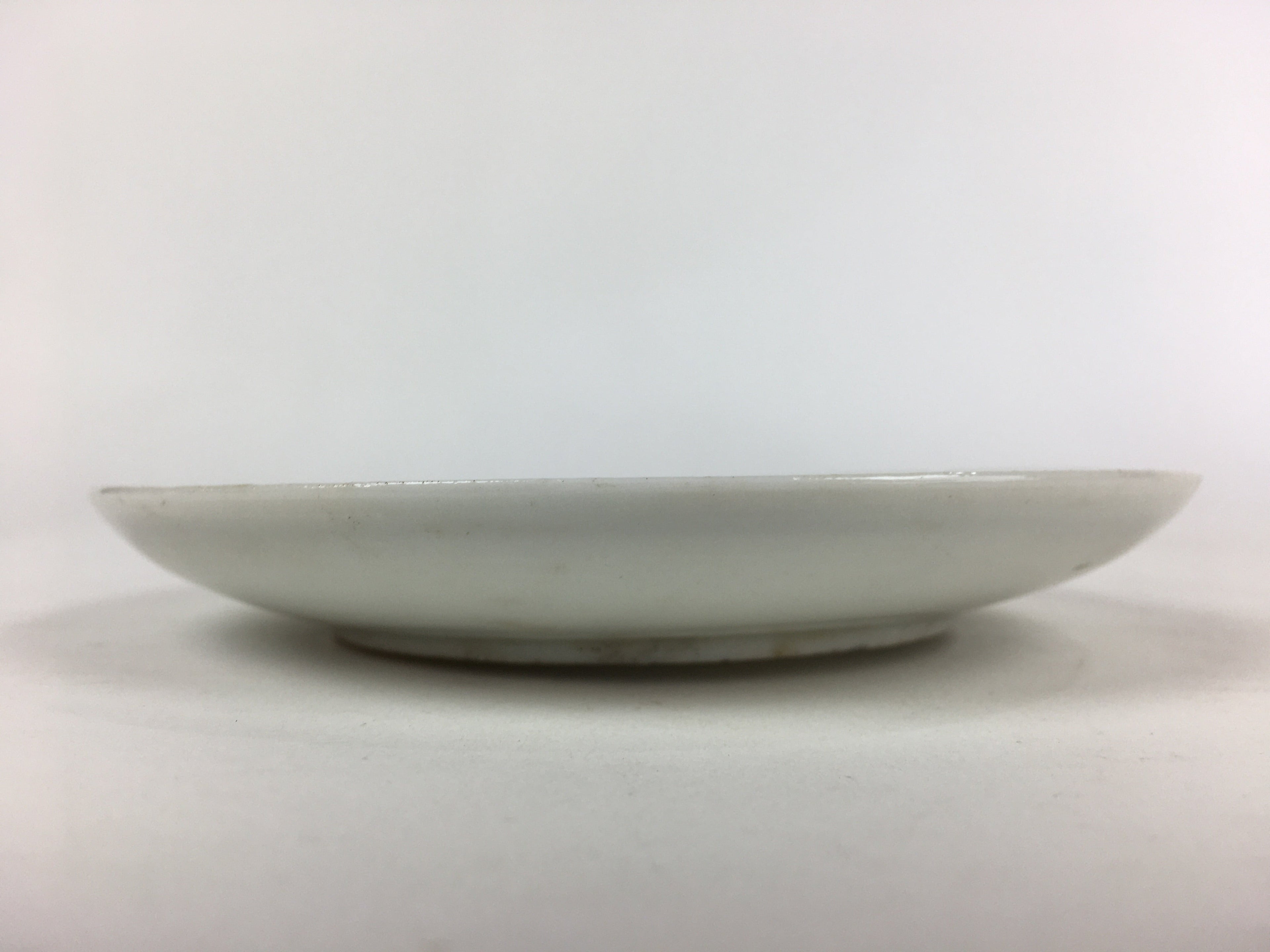 Japanese Porcelain Small Plate Vtg White Plum Blossom Hand Drawn Picture PY34