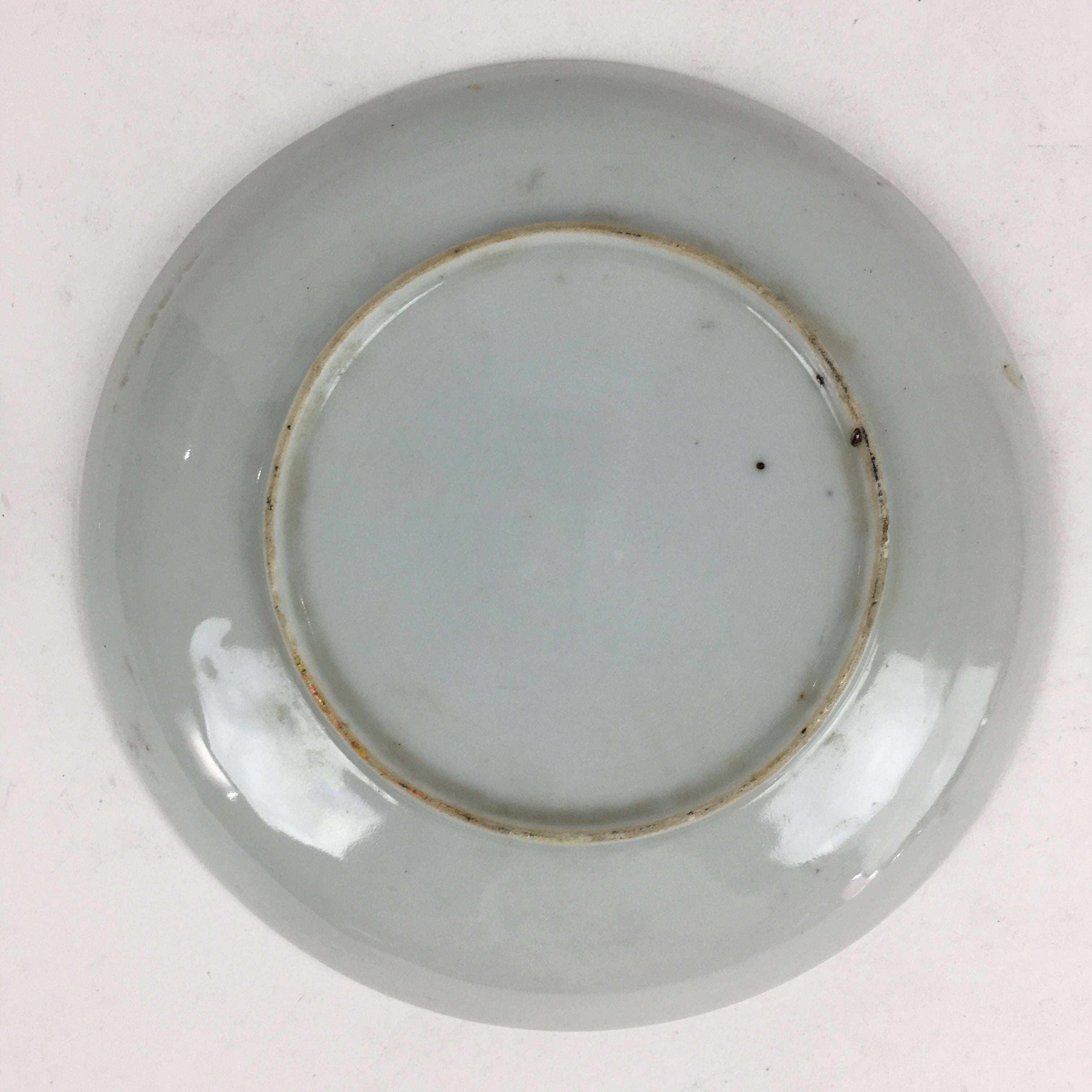 Japanese Porcelain Small Plate Vtg White Plum Blossom Hand Drawn Picture PY35