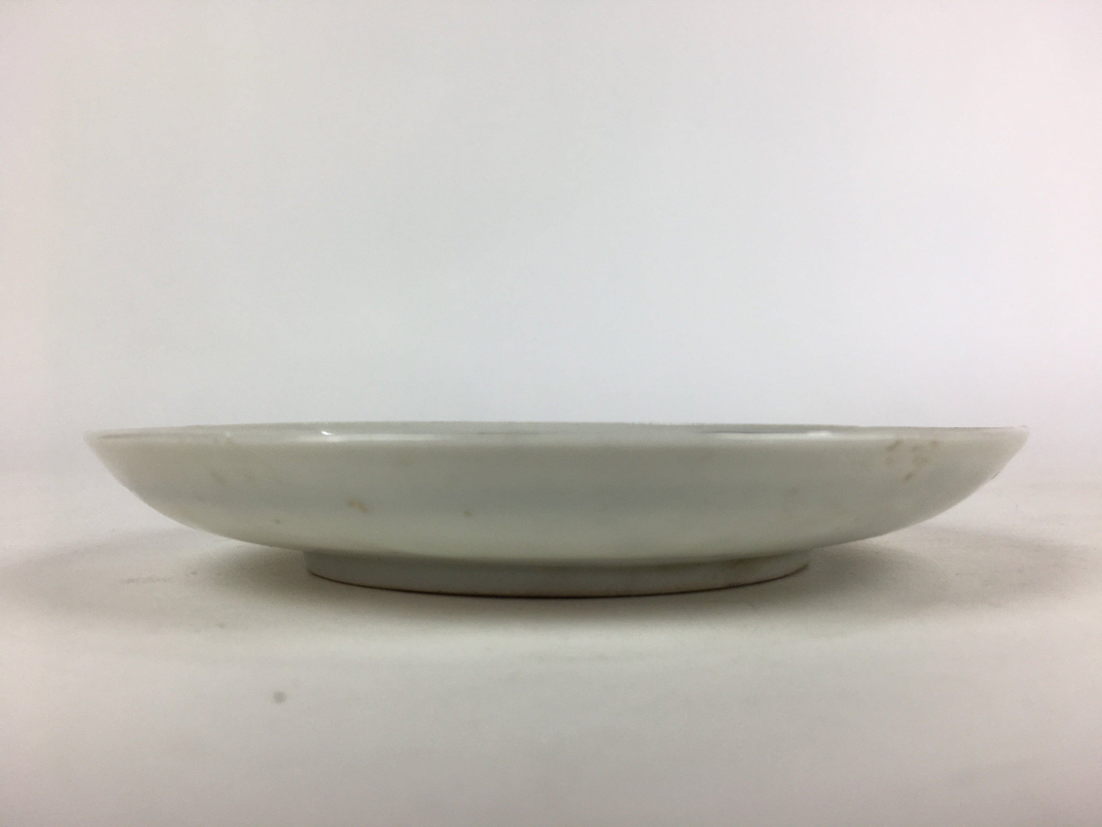 Japanese Porcelain Small Plate Vtg White Plum Blossom Hand Drawn Picture PY35