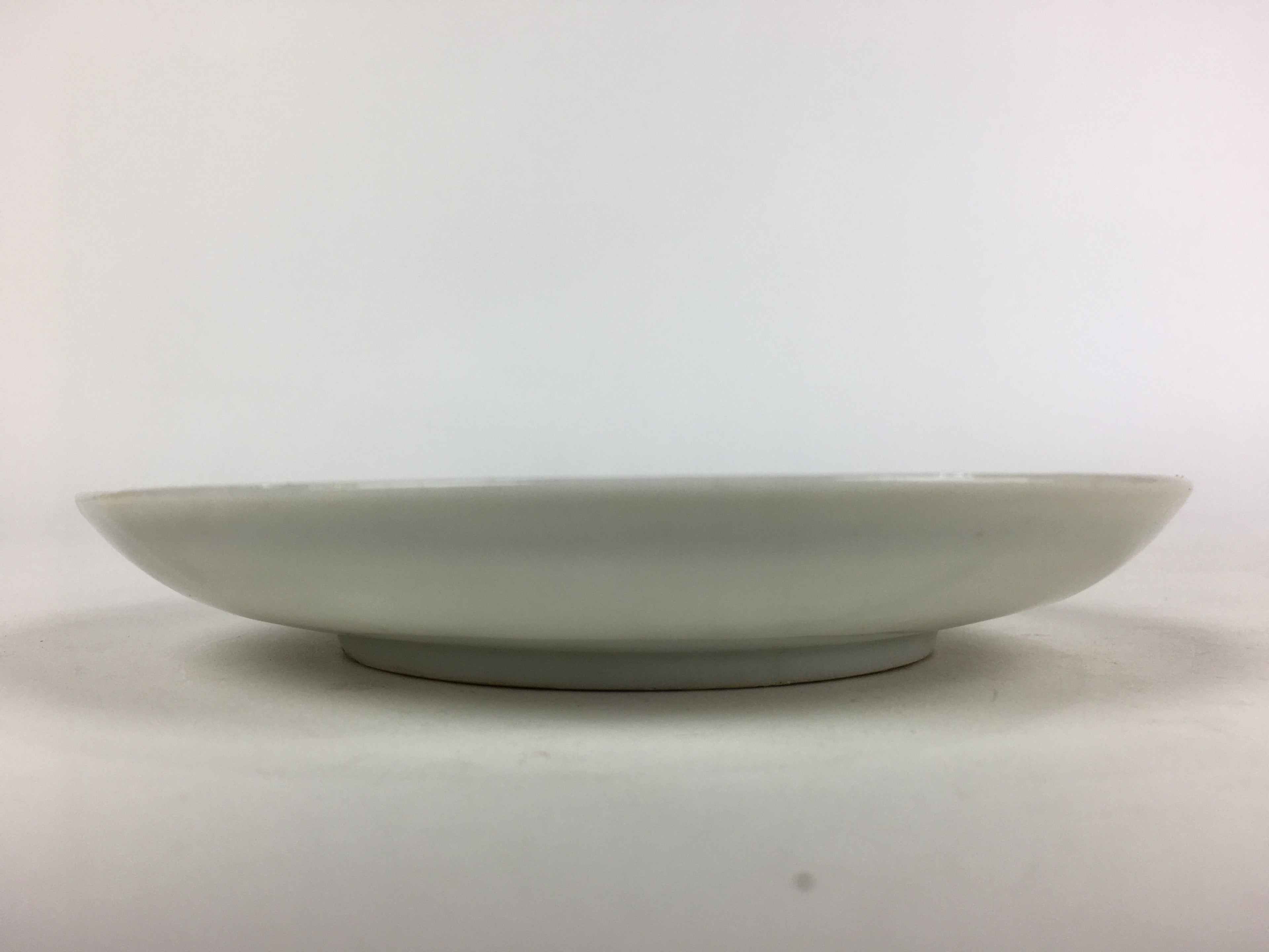 Japanese Porcelain Small Plate Vtg White Plum Blossom Hand Drawn Picture PY35
