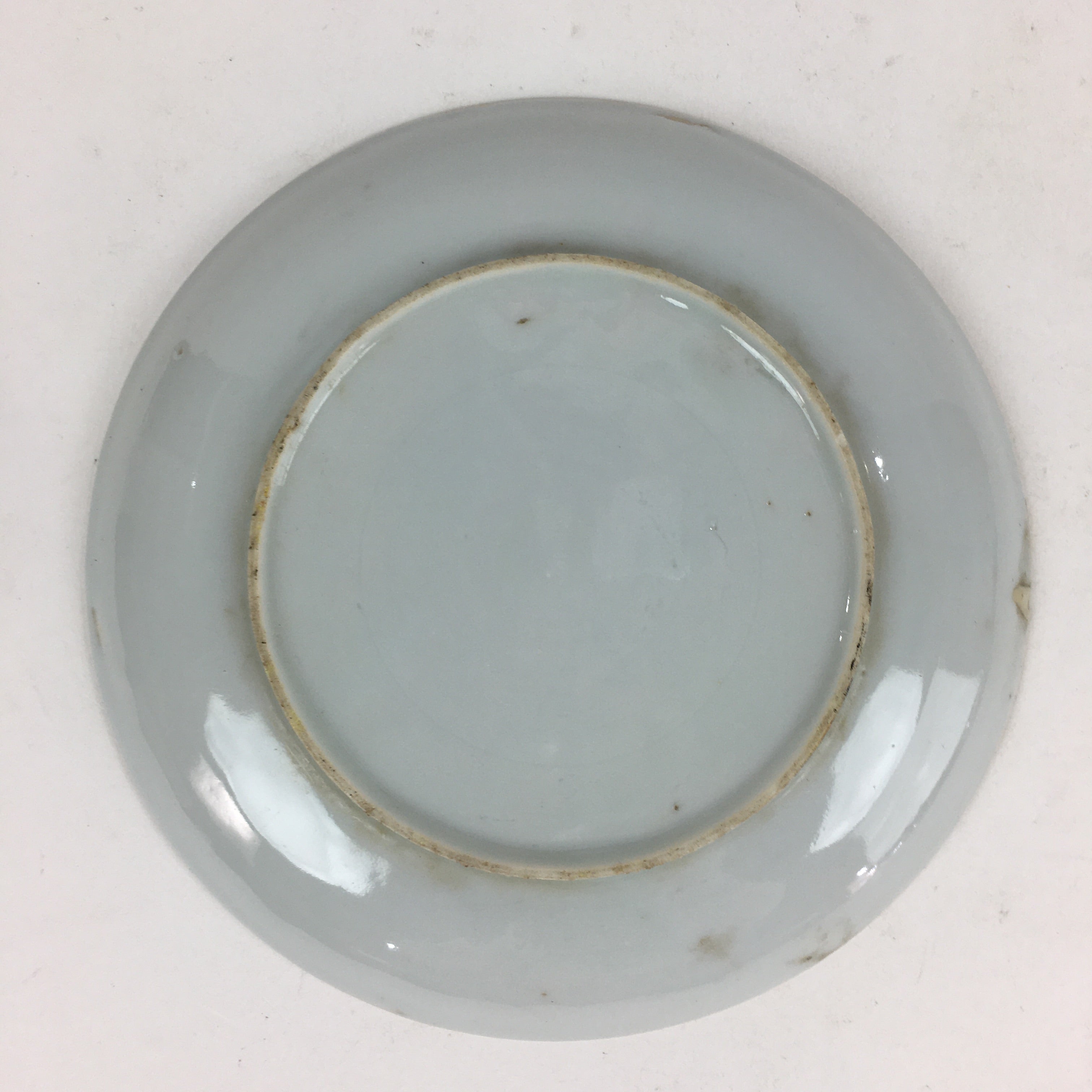 Japanese Porcelain Small Plate Vtg White Plum Blossom Hand Drawn Picture PY36
