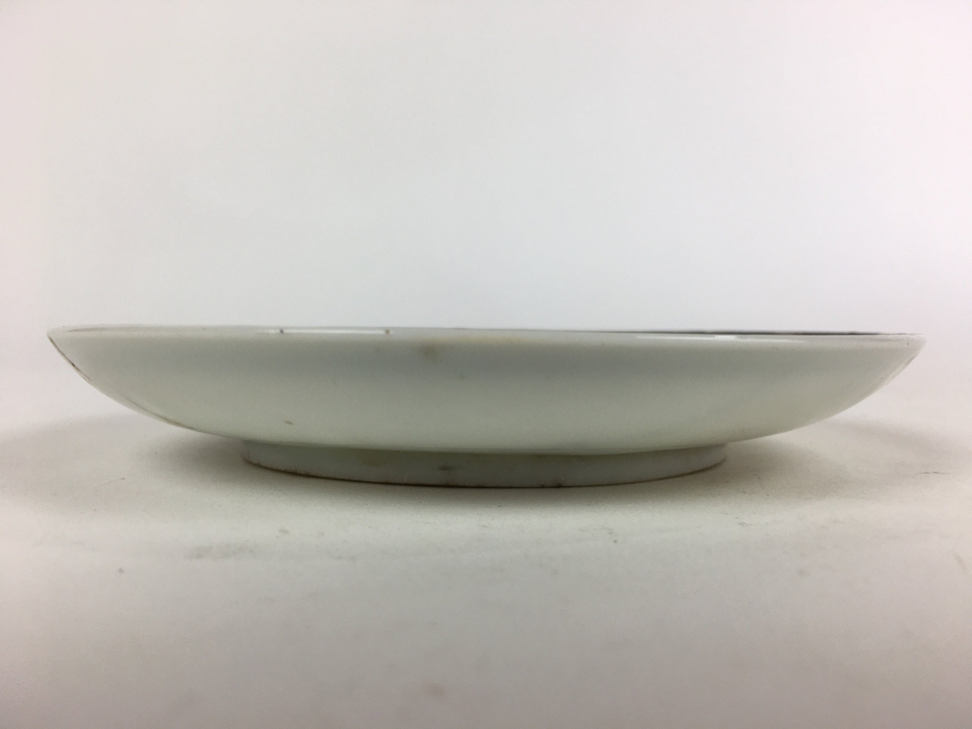 Japanese Porcelain Small Plate Vtg White Plum Blossom Hand Drawn Picture PY36