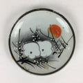 Japanese Porcelain Small Plate Vtg White Plum Blossom Hand Drawn Picture PY36