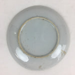 Japanese Porcelain Small Plate Vtg White Plum Blossom Hand Drawn Picture PY37