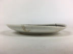 Japanese Porcelain Small Plate Vtg White Plum Blossom Hand Drawn Picture PY37
