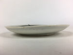 Japanese Porcelain Small Plate Vtg White Plum Blossom Hand Drawn Picture PY37