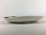 Japanese Porcelain Small Plate Vtg White Plum Blossom Hand Drawn Picture PY37