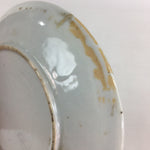 Japanese Porcelain Small Plate Vtg White Plum Blossom Hand Drawn Picture PY39