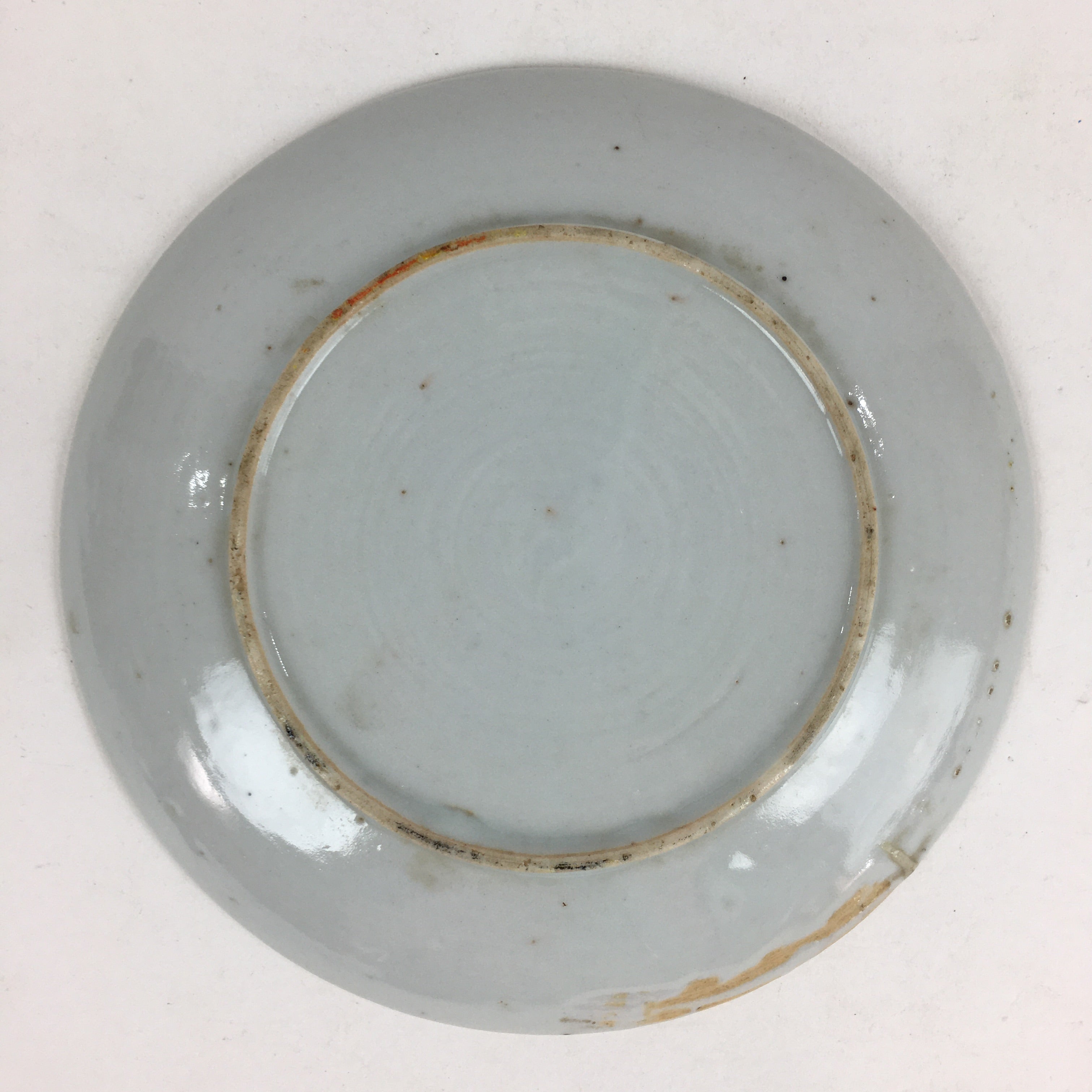 Japanese Porcelain Small Plate Vtg White Plum Blossom Hand Drawn Picture PY39