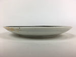 Japanese Porcelain Small Plate Vtg White Plum Blossom Hand Drawn Picture PY39