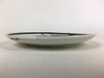 Japanese Porcelain Small Plate Vtg White Plum Blossom Hand Drawn Picture PY40