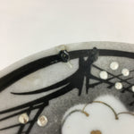 Japanese Porcelain Small Plate Vtg White Plum Blossom Hand Drawn Picture PY40