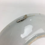 Japanese Porcelain Small Plate Vtg White Plum Blossom Hand Drawn Picture PY40