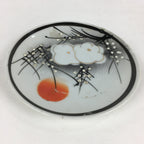 Japanese Porcelain Small Plate Vtg White Plum Blossom Hand Drawn Picture PY40